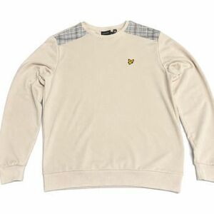 Pulóverek Lyle & Scott Check Panelled Crew Neck Sweatshirt Cove kép