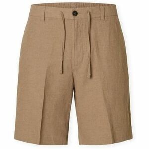 Rövidnadrágok Selected Noos Regular-Leroy Linen Shorts - Caribou kép