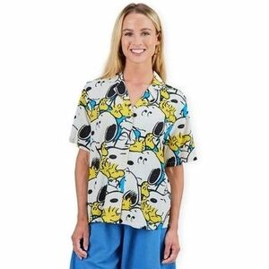 Ingek / Blúzok Brava Fabrics x PEANUTS Freehugs Aloha Shirt W - Blue kép