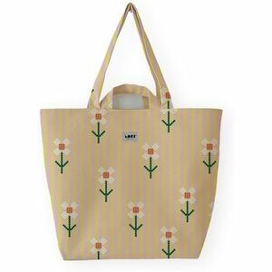 Bevásárló szatyrok / Bevásárló táskák Lori Barcelona Stripe Bloom Bag - Yellow Flower kép