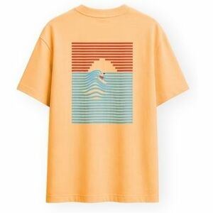 Rövid ujjú pólók Organic Monkey The Wave T-Shirt - Yellow Mango kép