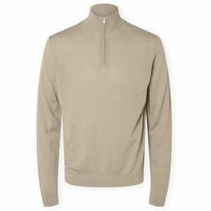 Pulóverek Selected Noos Tray Half Zip Knit - Kelp kép