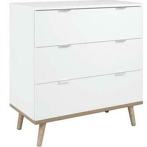Komódok Bigbuy Commode Göteborg Blanc et Chêne Sonoma kép