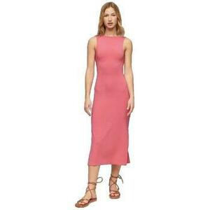 Hosszú ruhák Superdry Robe Twist Back sans manches rose kép