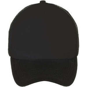 Baseball sapkák Sols BUBBLE Black - 5 PANELES HÁLÓS SAPKA kép