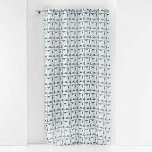 Függönyök Douceur d intérieur PANNEAU A OEILLETS 140 x 240 CM VOILE SABLE IMPRIME GABI BLEU kép