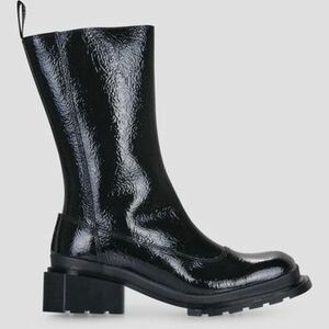 Magas sarkú csizmák Dr. Martens Maybole High Boot Black Crinkle Patent kép