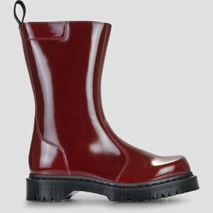 Csizmák Dr. Martens Rejena Mid Cherry Red Laquered Leather kép