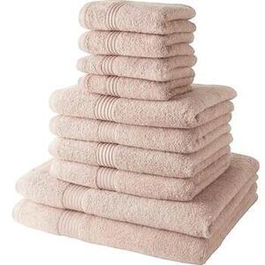 Törölköző és tisztálkodó kesztyű Today Ensemble de serviettes de toilette 10 pièces Rose clair kép