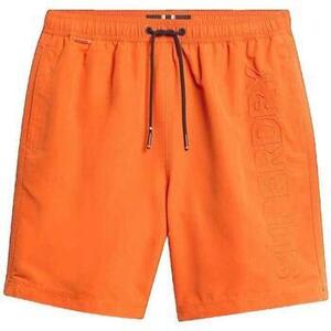 Rövidnadrágok Superdry Short de bain Premium Emb 17´´ orange kép