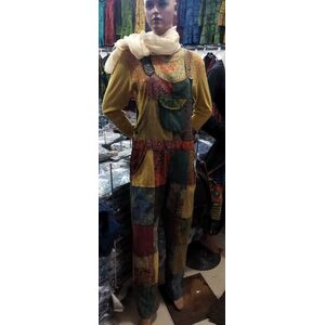 Női patchwork kertésznadrág, nepáli, bohém nadrág, egy méretes, one size - ÚJ kép