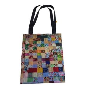 Patchwork hatású bevásárló szatyor, bevásárló táska - ÚJ kép