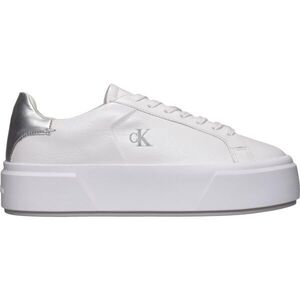 Calvin Klein FLATFORM LACE UP LTH MET Női sneaker, fehér, méret kép