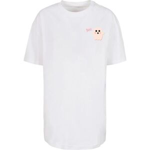 Merchcode Oversize póló 'Halloween - Boo Ghost' rózsaszín / púder / fekete / fehér kép