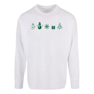Merchcode Póló 'Christmas' zöld / fehér kép