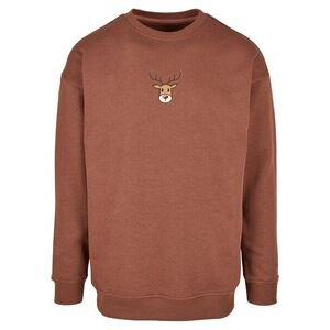 Merchcode Tréning póló 'Christmas Cute Deer' bézs / gesztenyebarna / piros / fekete kép