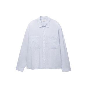 Pull&Bear Ing indigó / fehér kép