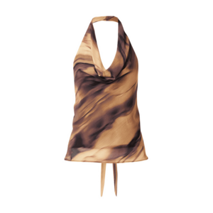TOPSHOP Top bézs / csokoládé kép