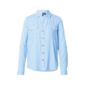 VERO MODA Blúz 'VMBumpy' égkék / fehér kép