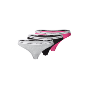 Calvin Klein Underwear String bugyik szürke melír / neonlila / fekete / fehér kép