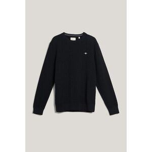 PULÓVER GANT MICRO TEXTURE C-NECK BLACK kép