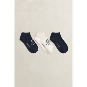 ZOKNI GANT MONOGRAM ANKLE SOCKS 3-PACK EVENING BLUE kép