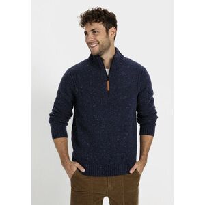 Pulóver Camel Active Pullover Troyer Night Blue Check kép