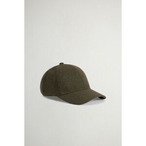Sapka Woolrich Solid Wool Baseball Cap Dark Green kép