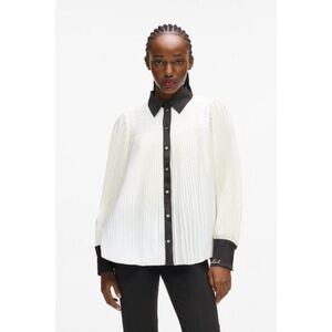 Blúz Karl Lagerfeld Pleated Fluid Blouse Pristine kép