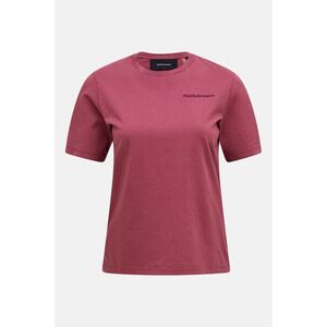 Póló Peak Performance Original Small Logo Tee Women Wild Rouge/Sand Fog Melange kép