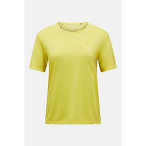 Póló Peak Performance W Wool Blend Ss Tee Canary Lime/Warm Blush kép