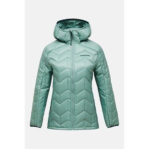 Dzseki Peak Performance Elevate Insulated Hood Jacket Women Green Valley/Ponderosa Pine kép