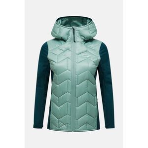 Dzseki Peak Performance Elevate Insulated Hybrid Hood Jacket Women Green Valley/Ponderosa Pine kép