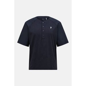 Póló Peak Performance M Trail Snap Henley Ss-Pond Black kép