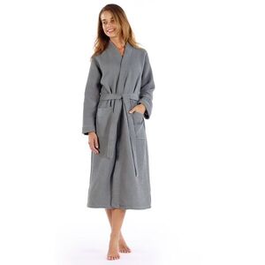L'essential Maison Bathrobe Dark Grey Mia Waffle - Dark Grey kép