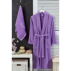 L'essential Maison Bathrobe Set Lavender Cora - Lavender kép