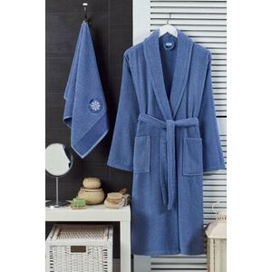 L'essential Maison Bathrobe Set Indigo Blue Cora - Indigo kép