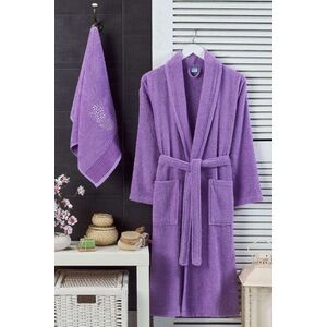 L'essential Maison Bathrobe Set Lavender Cora - Lavender kép