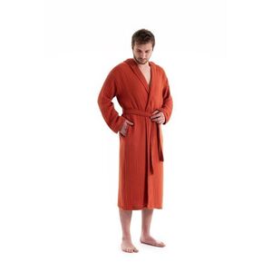 L'essential Maison Unisex Bathrobe Tile Red Muslin - Tile Red kép