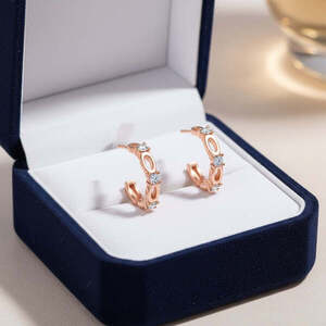 Rosetta fülbevaló rosegold kép
