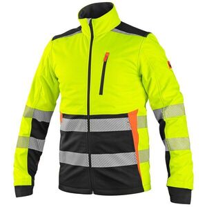 Canis (CXS) Férfi fényvisszaverő softshell dzseki CXS BENSON - Sárga / fekete | L kép