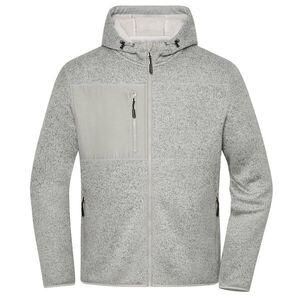Daiber Kötött polár kabát JN1874 - Világosszürke melírozott / természetes | 2XL kép