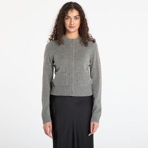 Pulóver Samsøe Samsøe Saelif Short Cardigan Dark Grey Melange S kép