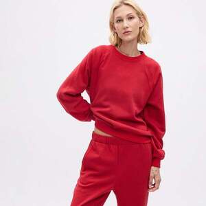 Sweatshirt GAP Pullover Crew Modern Red XS kép