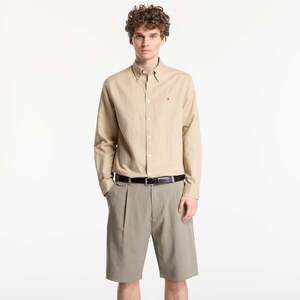 Ing Tommy Hilfiger Linen Blend Solid Btd Rf Shirt Sandalwood XL kép