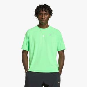 Póló adidas Tech Trefoil Essentials Polyester T-Shirt Screaming Green M kép