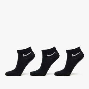 Nike Everyday Lightweight Training Ankle Socks 3-Pack Black/ White M kép