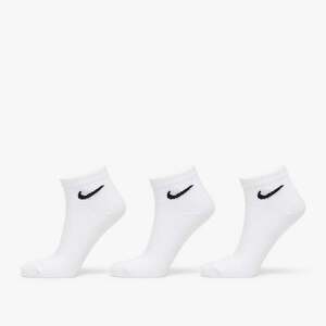 Nike Everyday Lightweight Training Ankle Socks 3-Pack White/ Black XL kép