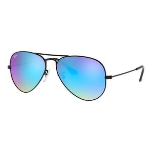 Ray-Ban Aviator Flash Lenses Gradient RB3025 002/4O M (58) Fekete Unisex Napszemüvegek kép