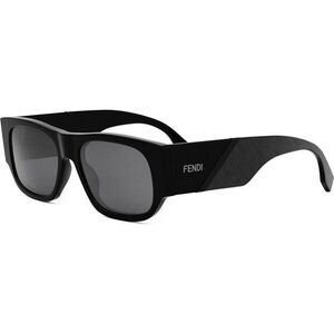 FENDI Diagonal Black Rectangular Sunglasses ONE SIZE (54) Fekete Női Napszemüvegek kép
